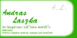 andras laszka business card